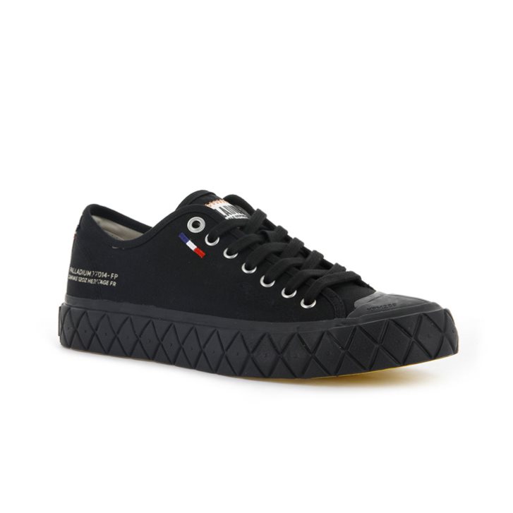 Baskets Palladium Palla Ace Tela Low Tops Homme Noir | FR LVU076E